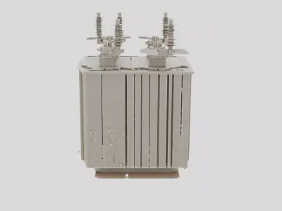 Rural Power Substation Transformer for 3D print 3D model