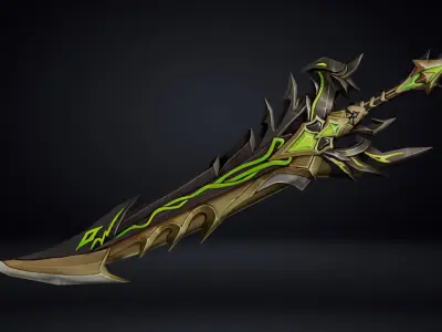 Futuristic Sword Low-poly 3D model buy