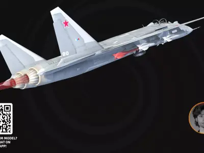Alpha X Fighter Jet 3D Model - Advanced Military Aircraft 3D model