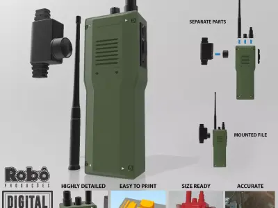 GHOST - DUMMY MILITARY TATICAL RADIO FOR COSPLAY COD MW WARZONE 3D print model