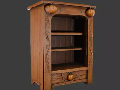 Pumpkin Vine Bookshelf 3D model