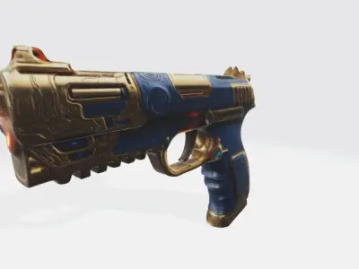 futuristic laser pistol 3D model