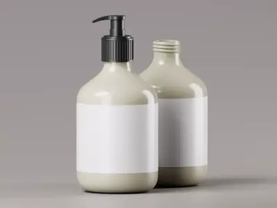 Pump Bottle 3D Model Low-poly 3D model