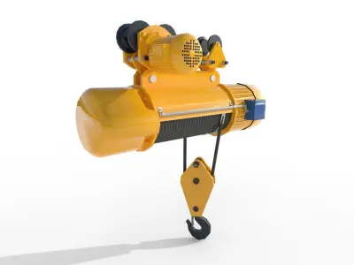 Beam crane Low-poly 3D model