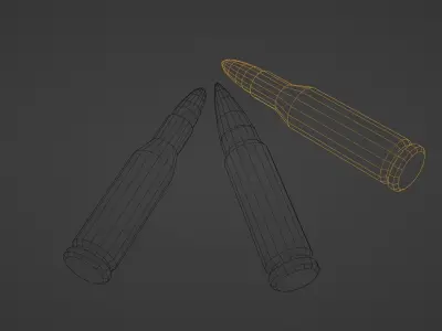 Bullets 308 Winchester 220 Swift 3D model
