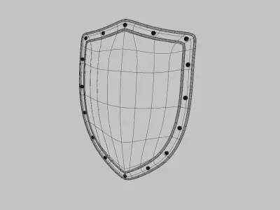 Medieval Sheild Low-poly 3D model