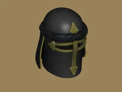 Arab Sugarloaf Helmet - Medieval Character Design Low-poly 3D model