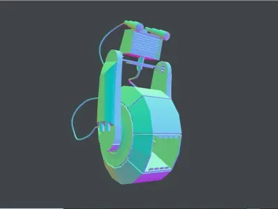 Robot Low-poly 3D model 24