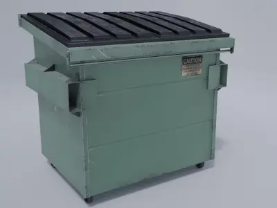 Industrial Dumpster PBR Low-poly 3D model