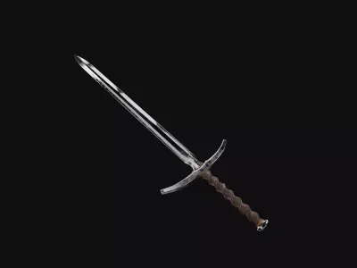 Standard Longsword Low-poly 3D model