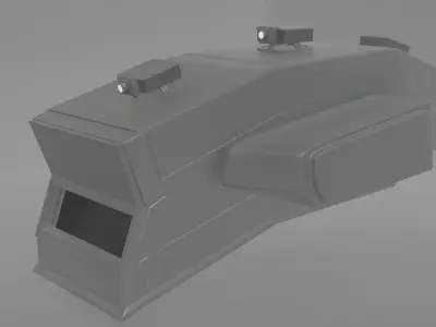 Sci-fi Spaceship 3D model buy