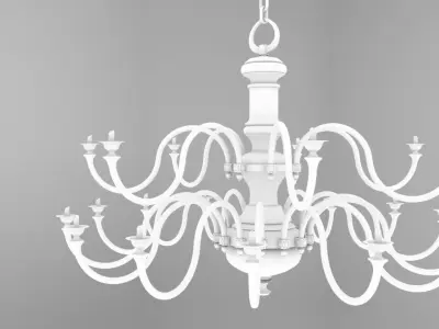 Antique Chandelier Low-poly 3D model purchase