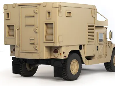 Humvee Military M1113 Shelter 2005 3D model
