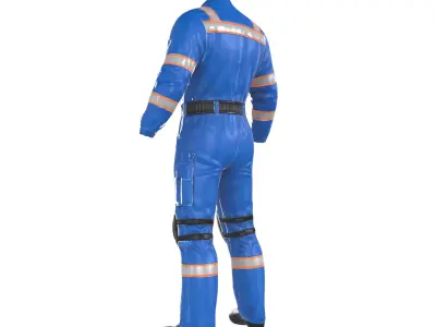Boiler Suit- Workwear Low-poly 3D model