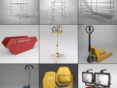 Industrial set 3D model