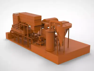 Steam boiler 3D model purchase