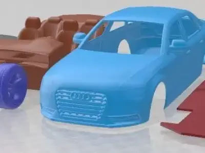 Audi A4 Sedan 2013 Printable Car 3D print model