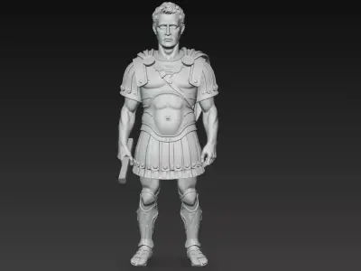 Roman Soldier Statue Historical Warrior Sculpture 3D Model 3D print model