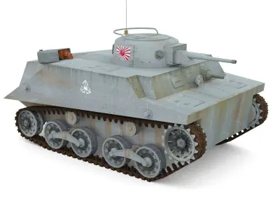 Tank Type 2 Ka-Mi Low-poly 3D model