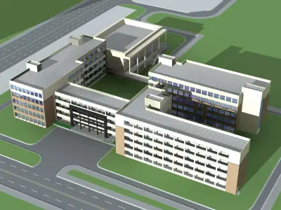 School Building 3D model 16