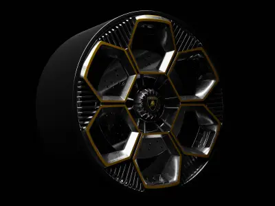 Highpoly Vehicle Rim 420B2 3D Model 3D model