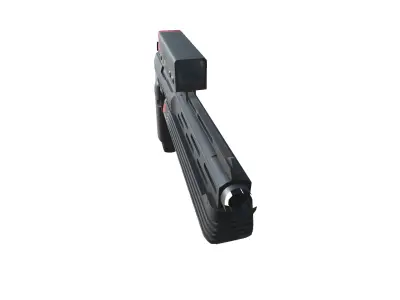 21-AMJ-9-gun model 3d game ready model Low-poly 3D model Low-poly 3D model