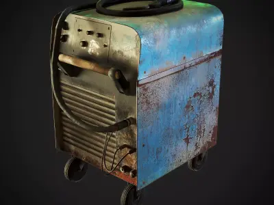 Old Rusted Welder  Low-poly 3D model