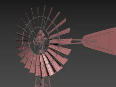 WindMill old on sky 3D model
