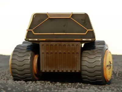 MARS EXPLORER TRUCK RIGGED 3D model