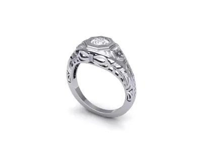 Wedding Ring  3D print model 450