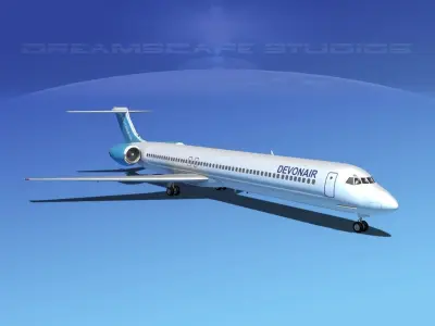 McDonnell Douglas MD80 Devonair 3D model
