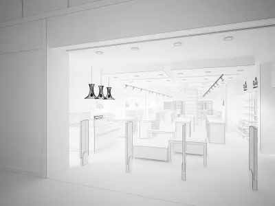 Shoe store interior 3D model