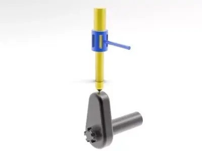 cam follower mechanism simulation 3D model
