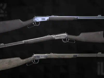 Winchester 1894 High poly 3D model