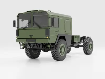 Man Kat1 3D Model - 4x4 and 8x8 Trucks 3D model