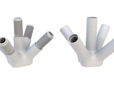 Pipe connector 05 3D model