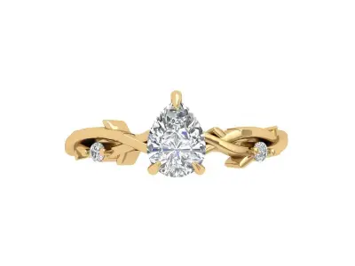 Pear Ring 3D print model shop