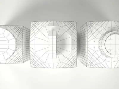 Old Apothecary Medicine Bottles Low-poly 3D model