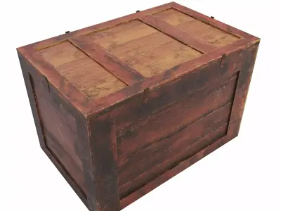 Crate lowpoly 3d model Low-poly 3D model