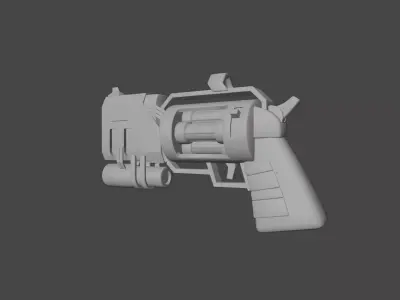 Low Poly Sci-Fi Energy Pistol 3D model