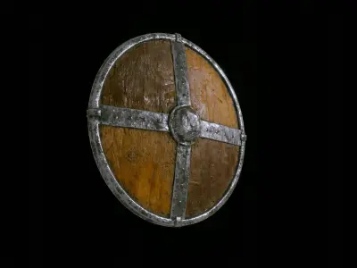 Medieval shield for games Low-poly 3D model purchase