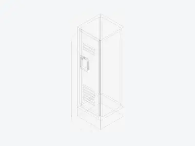 Locker - Metal - Locka - Classic - Single Tier Low-poly 3D model