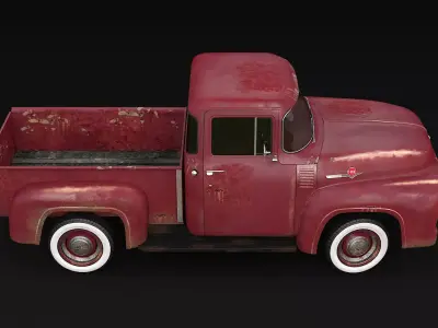 F-100 Rusted 3D model