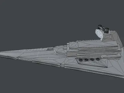 STAR WARS IMPERIAL STAR DESTROYER PBR Low-poly 3D model