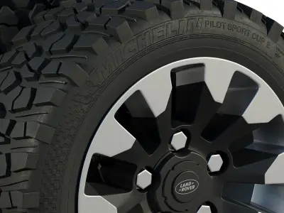 Land Rover Defender wheels 3D model
