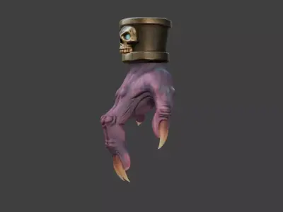 Hand of Cursed Fate Low-poly 3D model