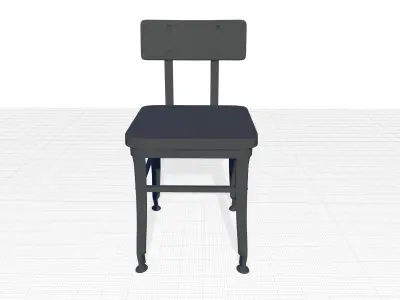 Lincoln Side Chair in Clear Coat 3D model