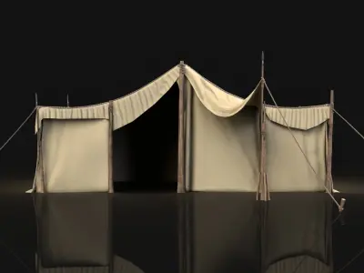 Medieval Market- Tent 01 Free 3D model