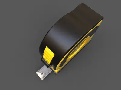 Tool Measuring tape Low-poly 3D model