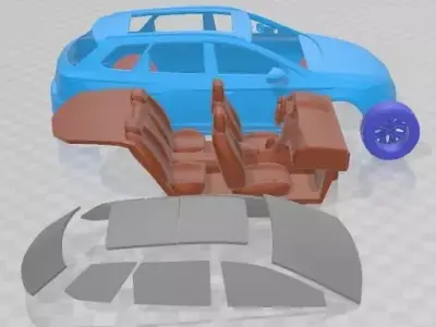 Seat Leon X Perience 2015 Printable Car 3D print model